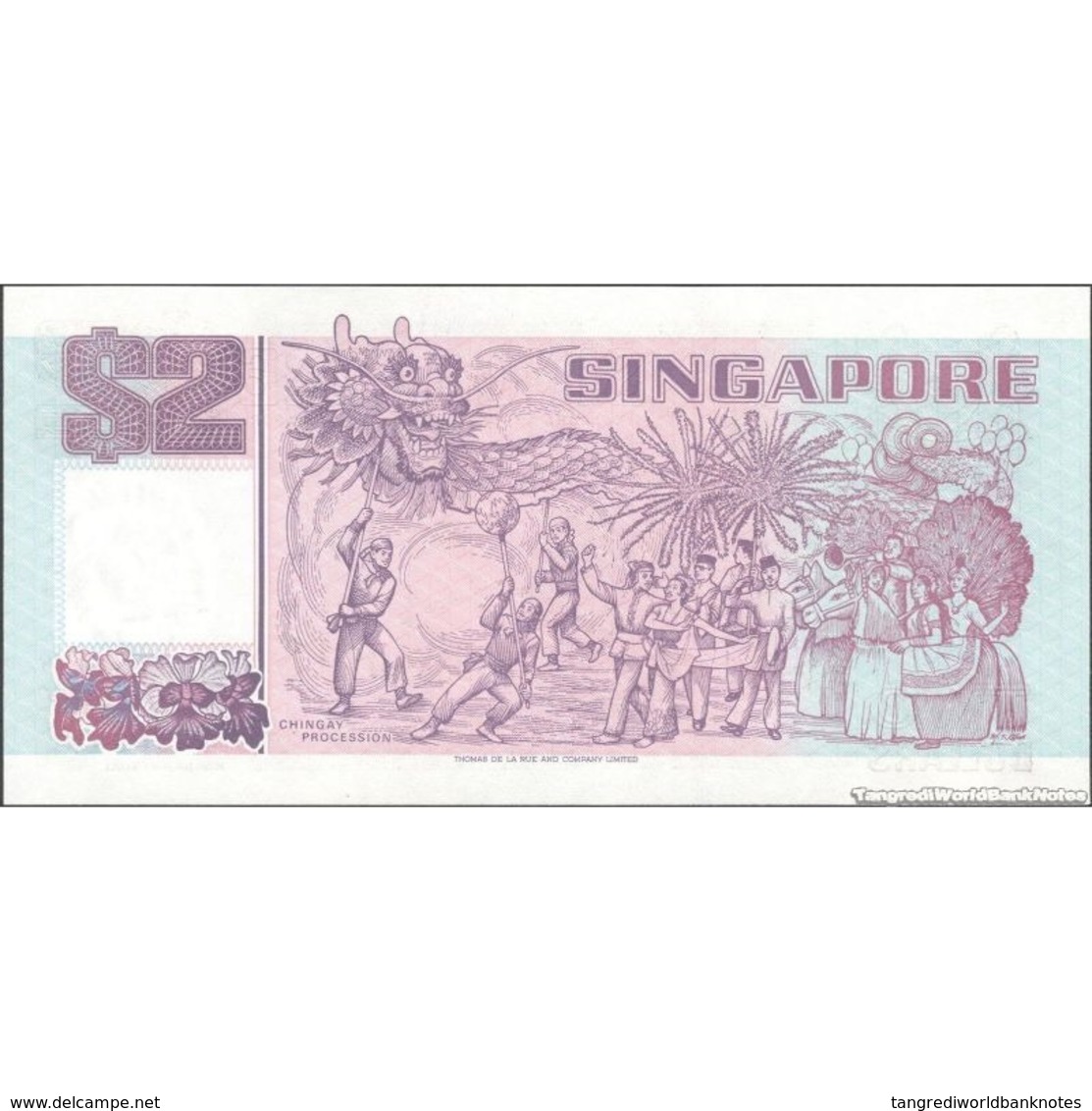 TWN - SINGAPORE 28 - 2 Dollars 1992 Prefix HK UNC - Singapour