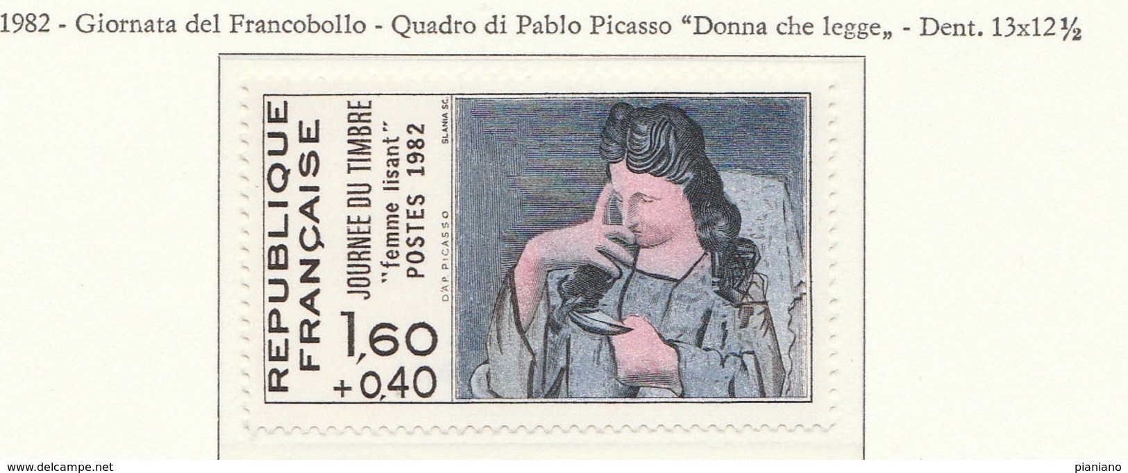 PIA - FRA - 1982 : Giornata Del Francobollo - "La Donna Che Legge" Quadro Di Pablo Picasso - (Yv 2204) - Giornata Del Francobollo