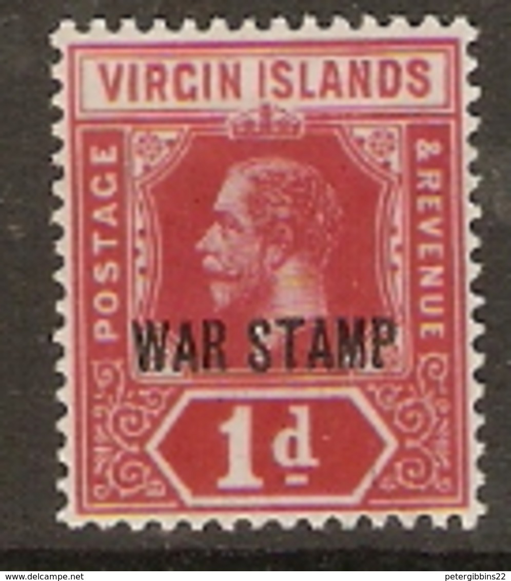 British Virgin Islands   1917  SG  78b  WAR STAMP Overprint Mounted Mint - Britse Maagdeneilanden