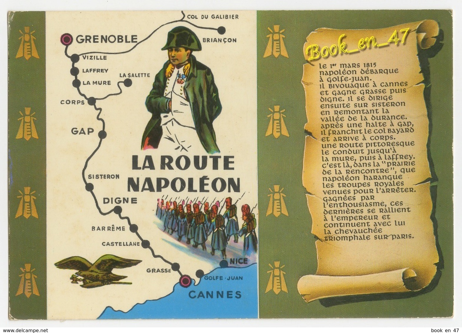 {81064} La Route Napoléon , Carte Et Illustrations - Cartes Géographiques