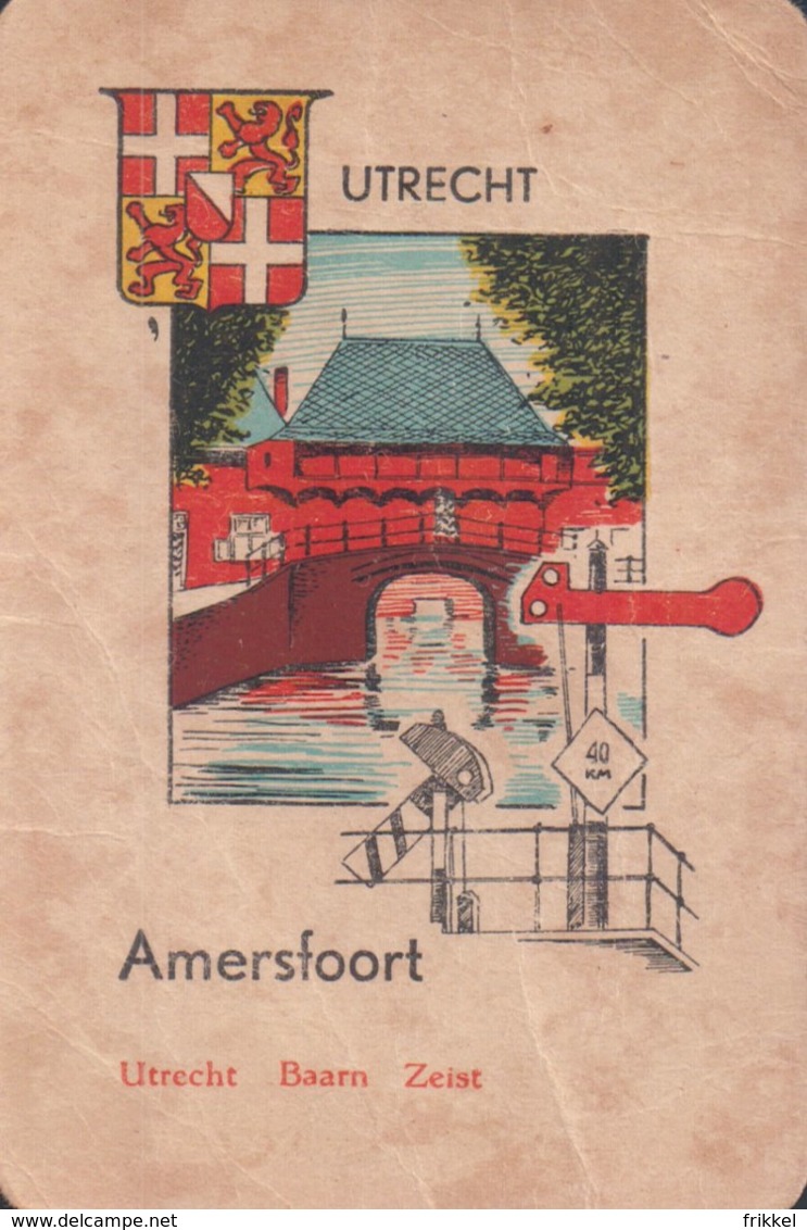 1 Oude Speelkaart Uit Steden Kwartet : Utrecht : Amersfoort - Andere & Zonder Classificatie