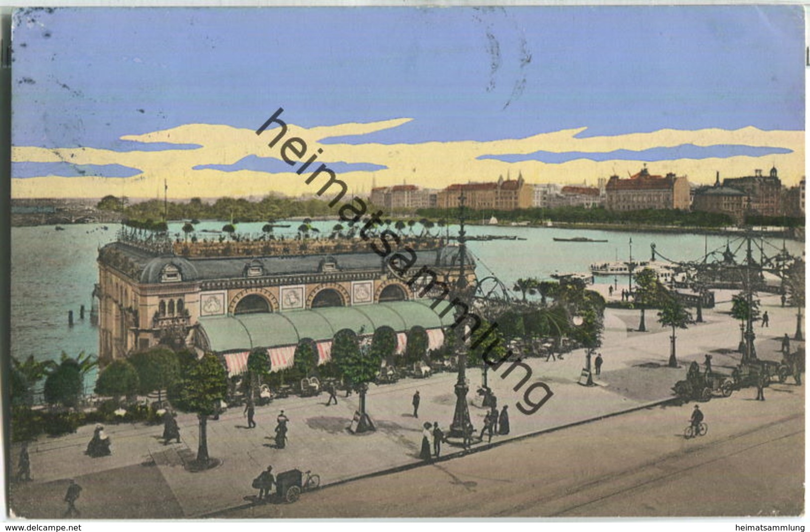 Hamburg - Alsterpavillon - Binnenalster Und Lombardsbrücke - Verlag Trinks & Co. Leipzig - Noord