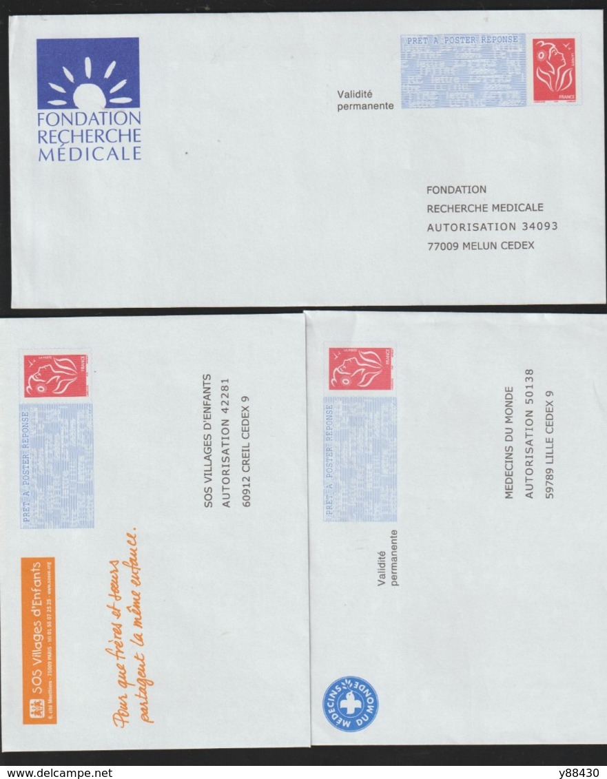 Lot De 3 Enveloppes PAP - Neuf ** - N° 3734  Marianne De Lamouche - ITVF - Voir Les 2 Scannes Et Les Détails - Prêts-à-poster: Repiquages /Lamouche