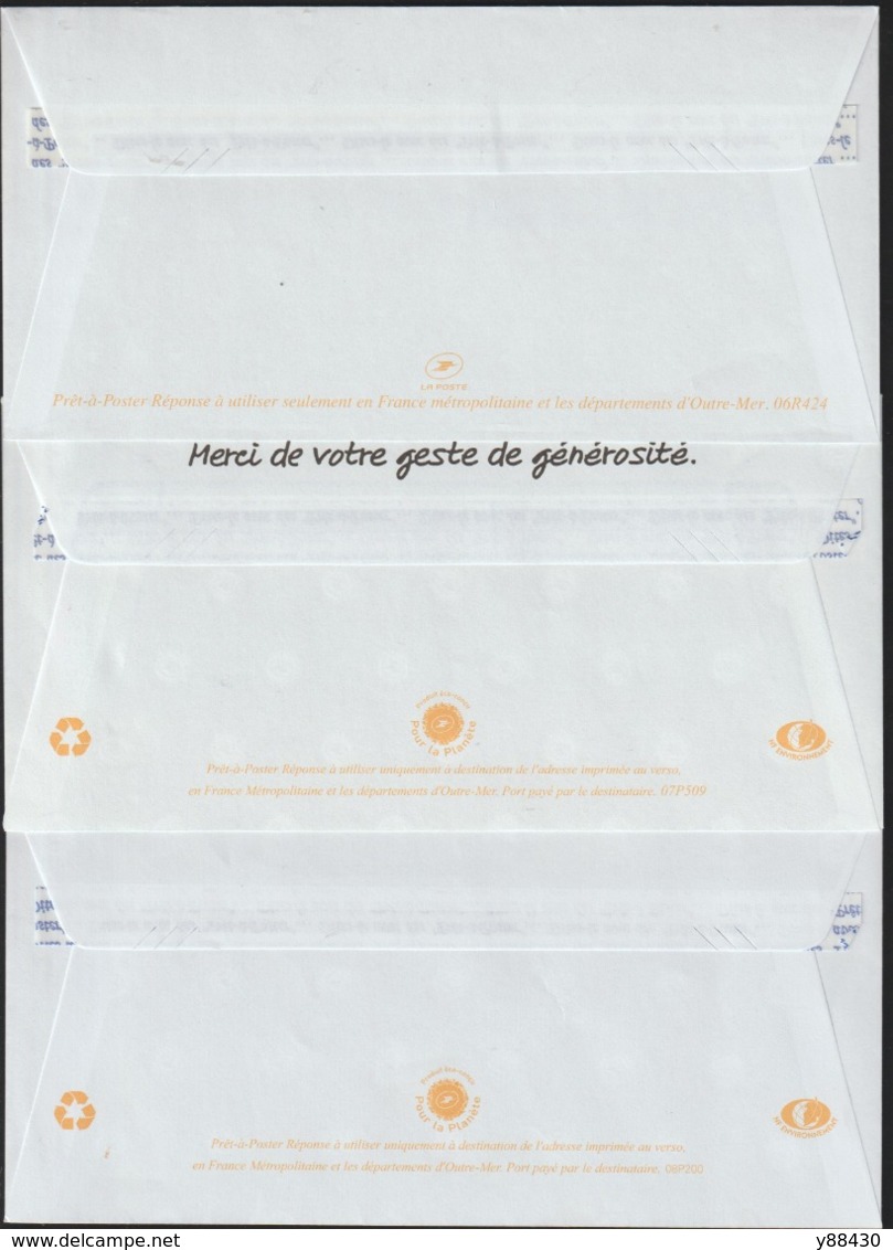 Lot De 3 Enveloppes PAP - Neuf ** - N° 3734A  Marianne De Lamouche - Philaposte - Voir Les 2 Scannes Et Les Détails - Prêts-à-poster: Repiquages /Lamouche