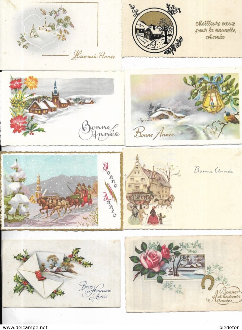 Lot De 40 Cartes Postales De Voeux " Bonne Année " - Toutes Scannées - New Year