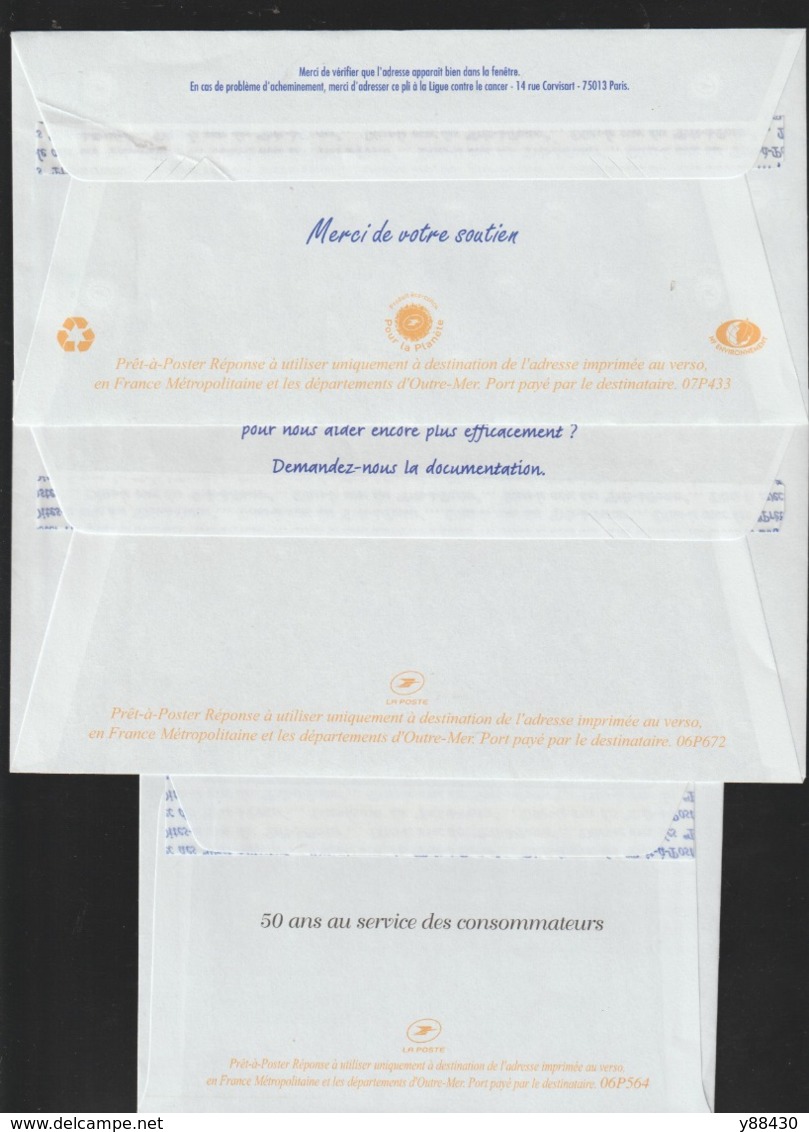 Lot De 3 Enveloppes PAP - Neuf ** - N° 3734A  Marianne De Lamouche - Philaposte - Voir Les 2 Scannes Et Les Détails - PAP: Antwort/Lamouche