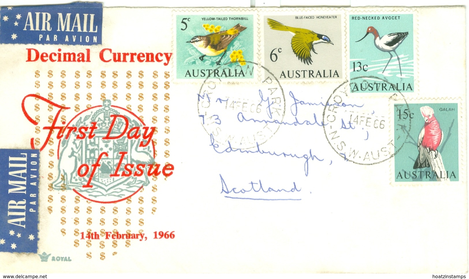 Australia: 1966   Pictorial - Decimal Currency Definitives    FDC - Covers & Documents