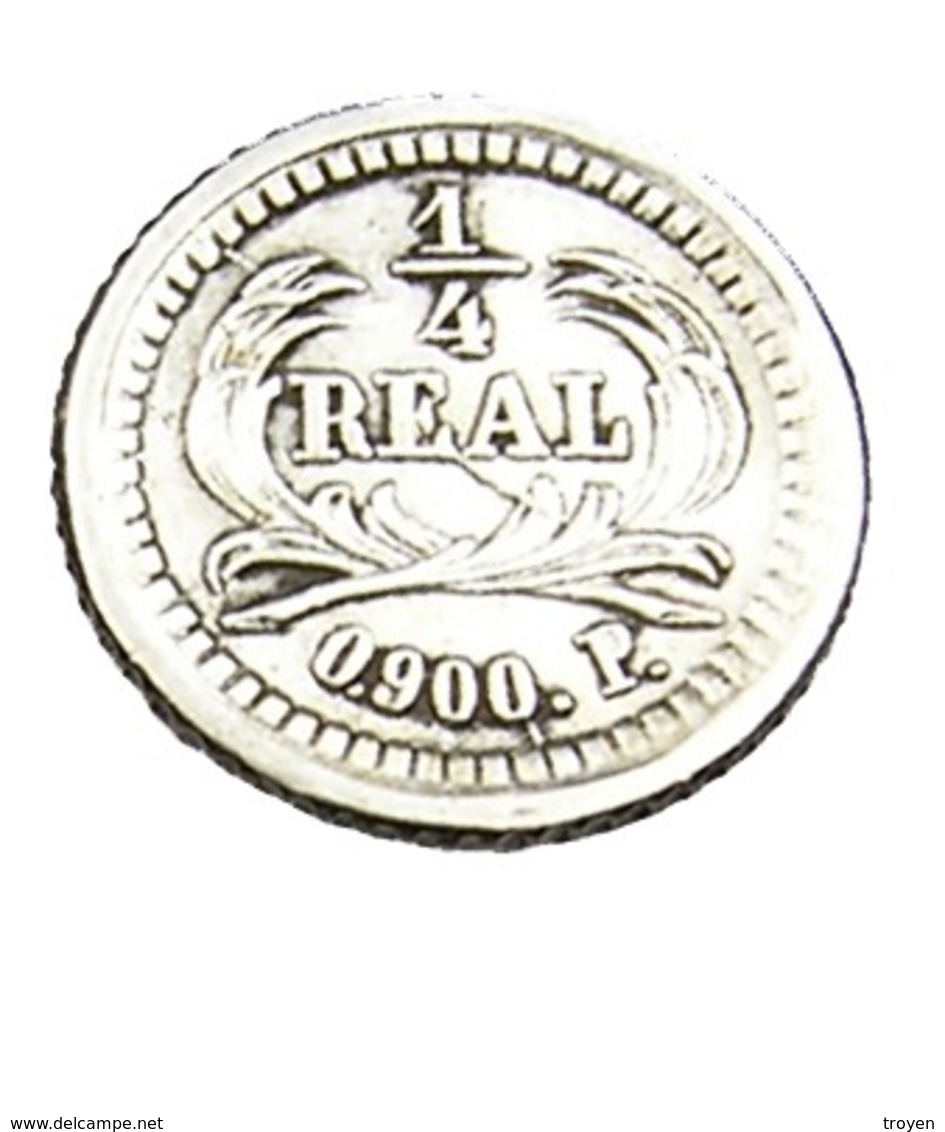 1/4 De Réal - Guatemala - Argent 900/..  - 1875 - TTB - - Guatemala