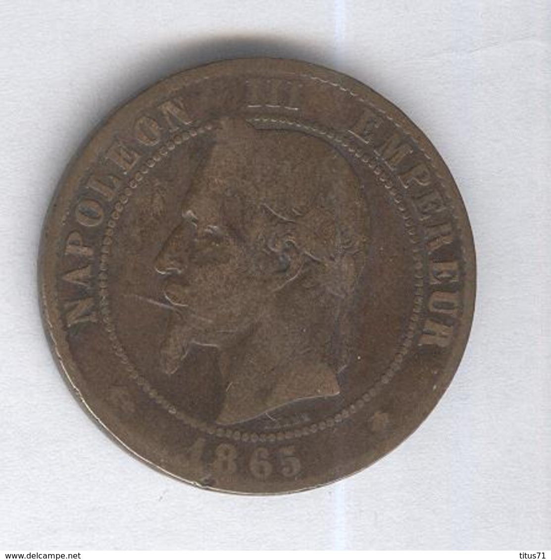 10 Centimes France 1865 A - Andere & Zonder Classificatie