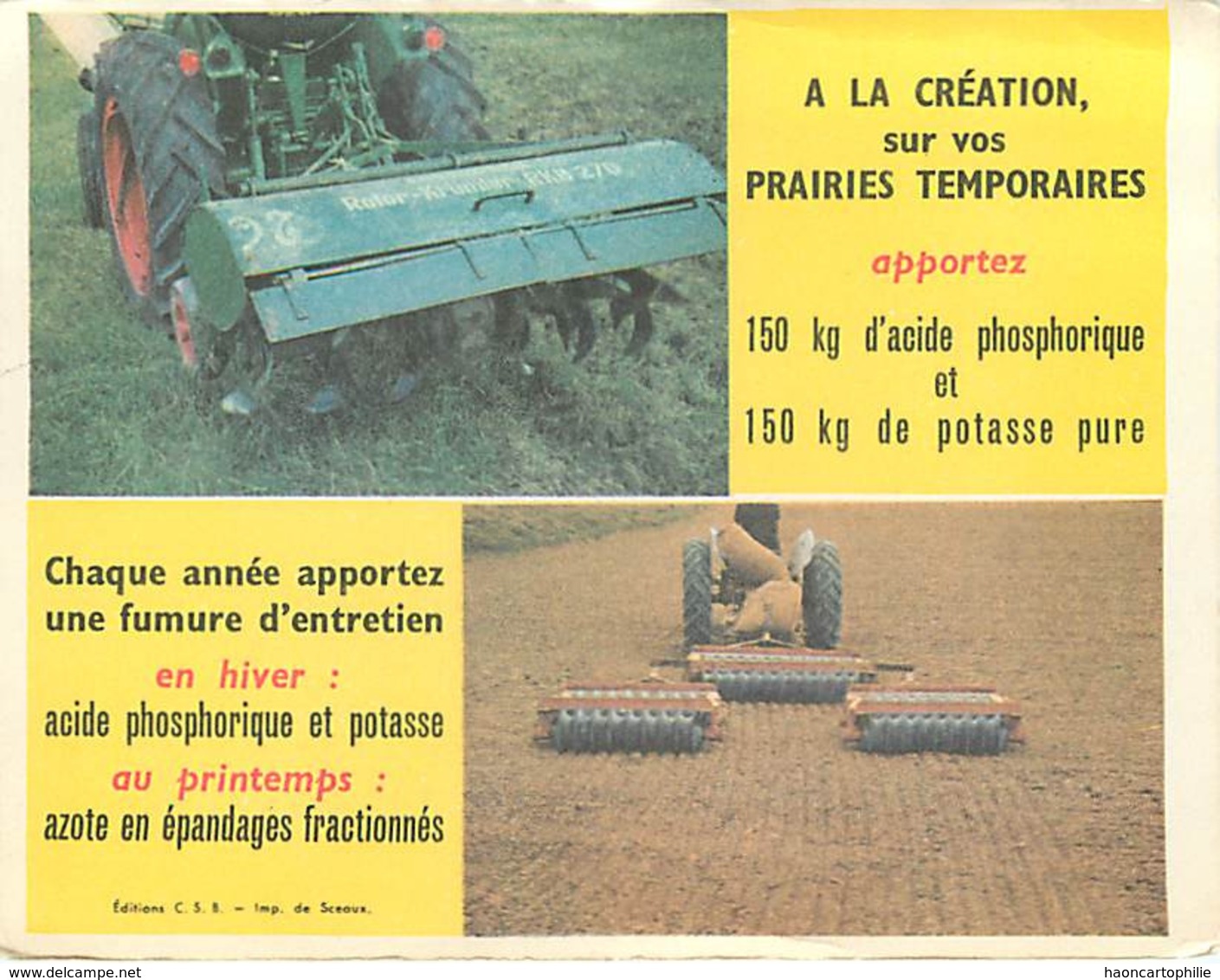 Agriculture Publicité Pour Potasse Tracteur - Tractores