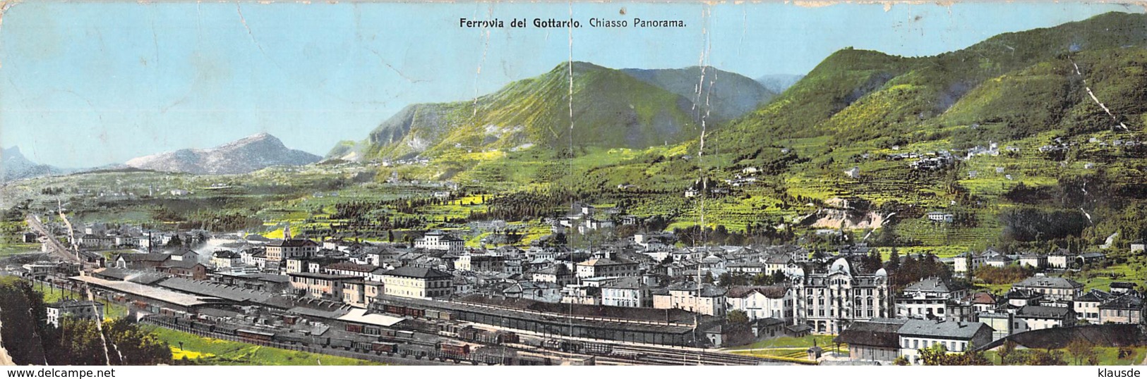 Ferrovia Del Gottaro - Chiasso Panoram 2 Teilige Klappkarte - Sonstige & Ohne Zuordnung