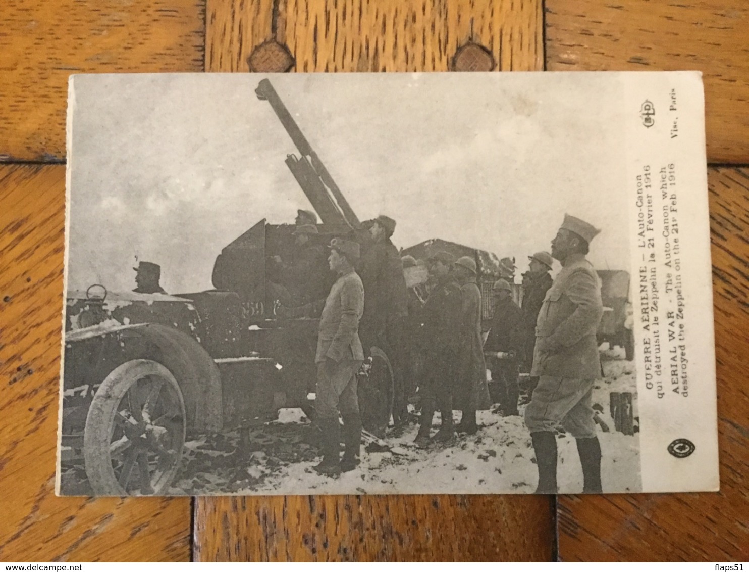 CPA 1916 Guerre Aérienne L’Auto-canon Qui Détruisit Le Zeppelin - Guerre 1914-18