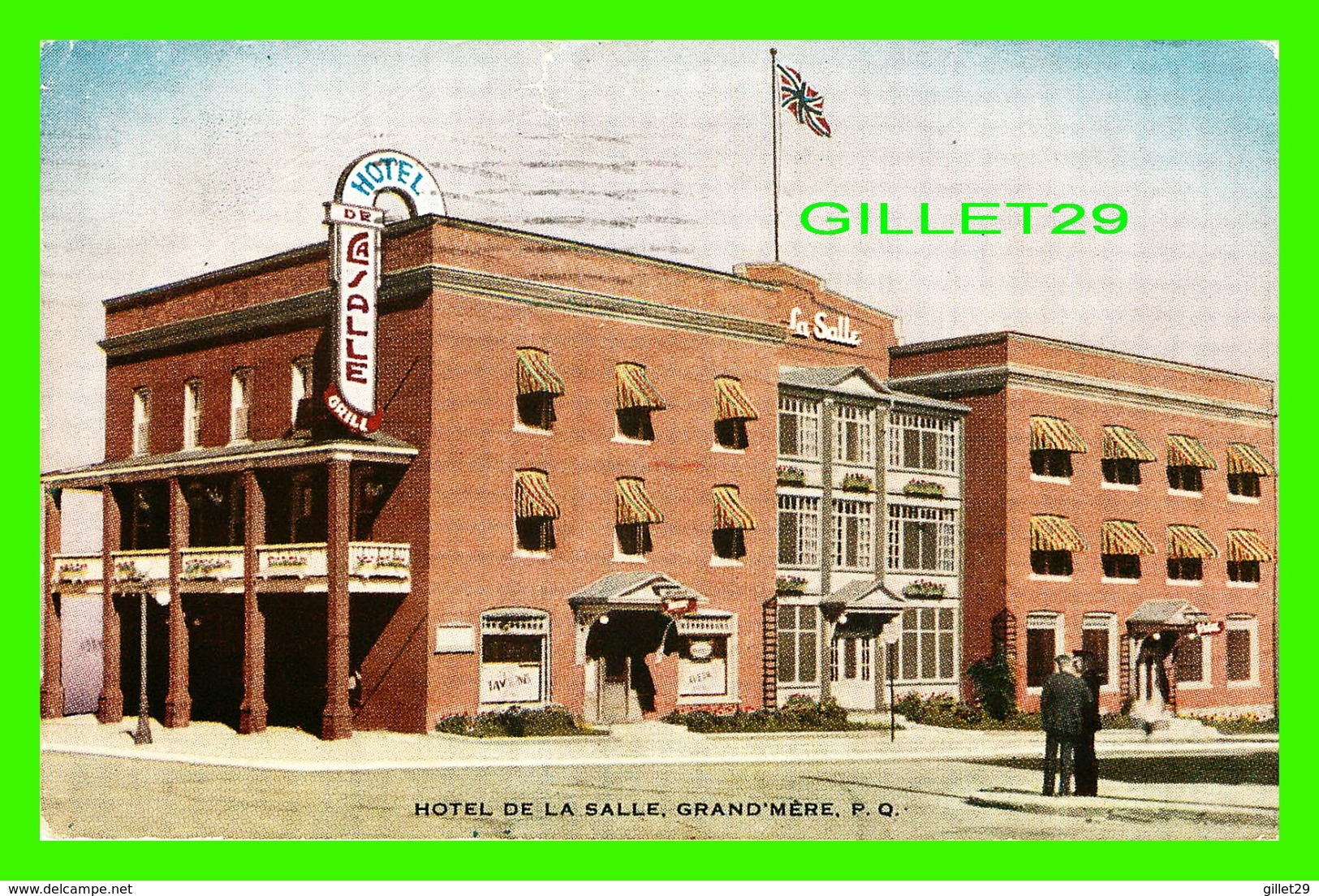 GRAND'MÈRE, QUÉBEC - HOTEL DE LA SALLE - ANIMÉE - CIRCULÉE EN 1951 - - Trois-Rivières