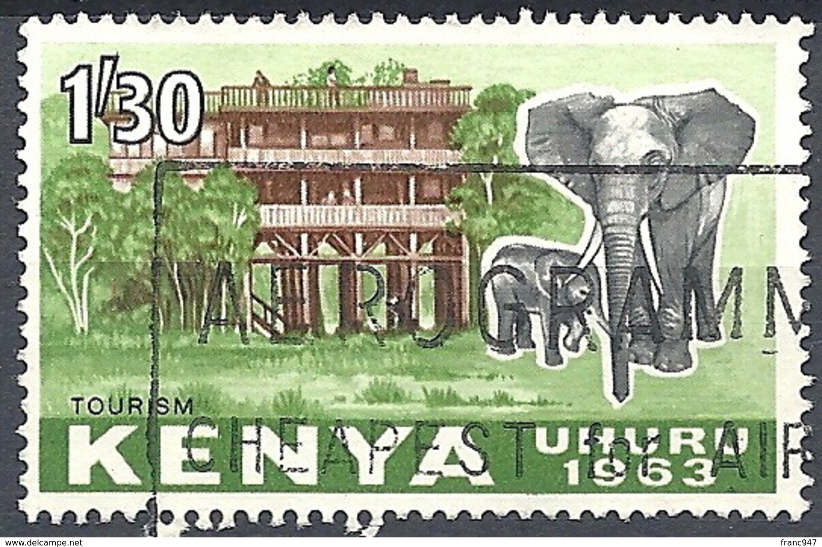 Kenya, 1963 Tourism, 1.30sh # S.G. 10 - Michel 10 - Scott 10  USED - Kenya (1963-...)