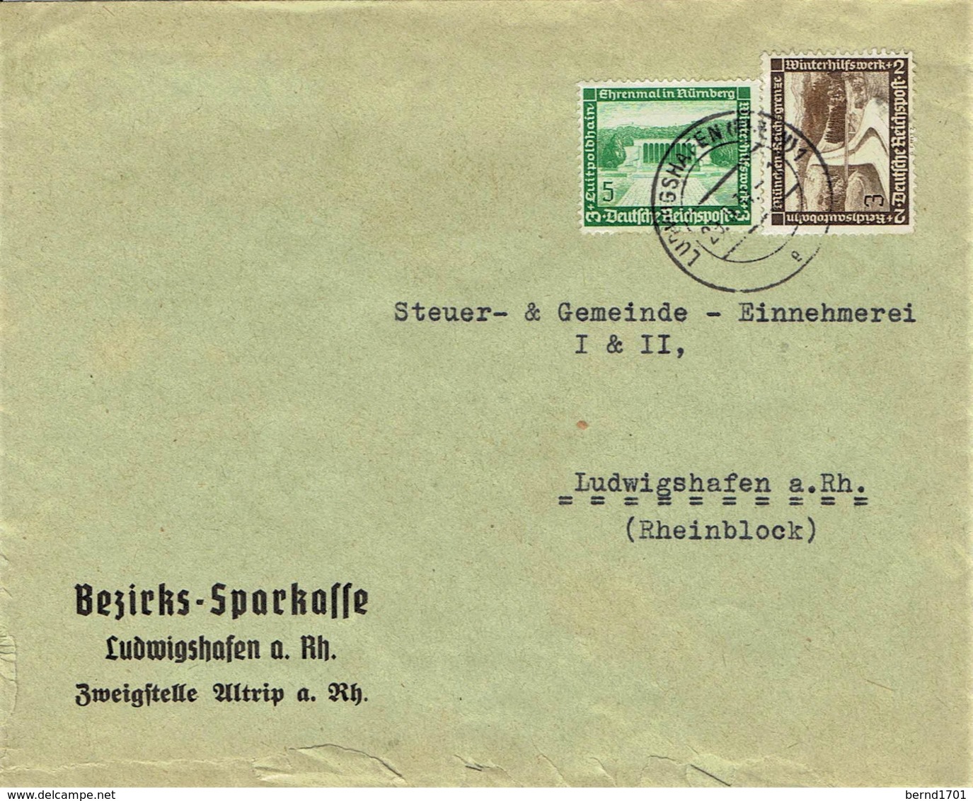 Deutsches Reich - Umschlag Echt Gelaufen / Cover Used (A896) - Briefe U. Dokumente