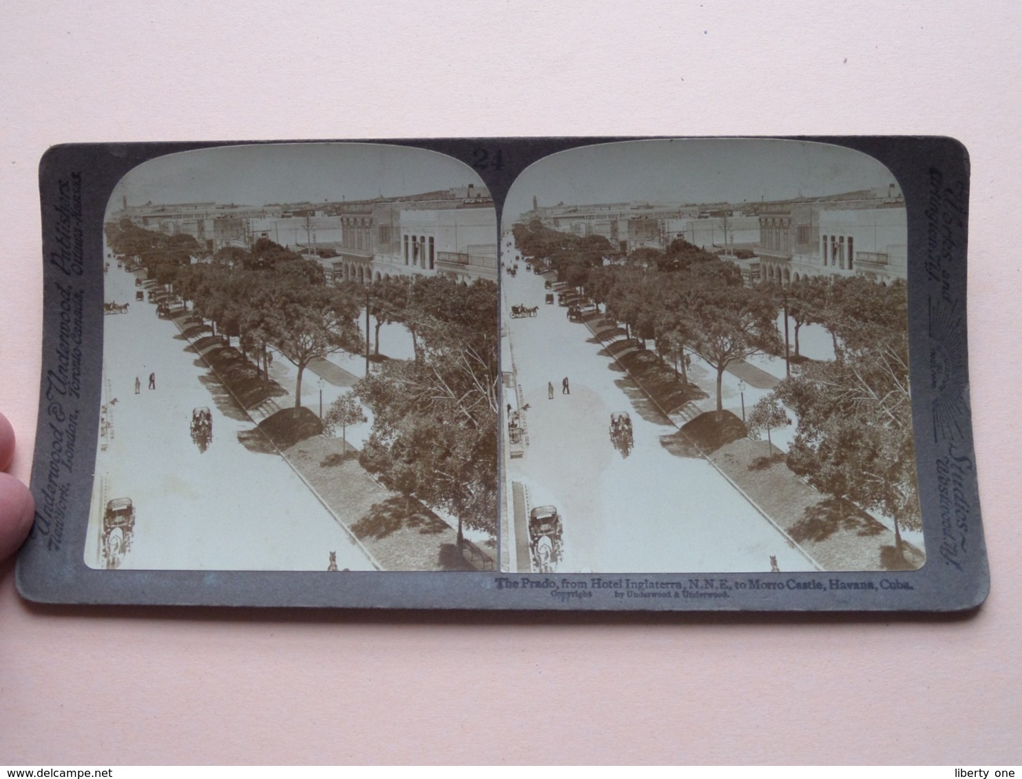 The PRADO From Hotel Inglaterra > Morro Castle HAVANA, CUBA (6576) ( Stereo Photo : Underwood > See Photo ) ! - Photos Stéréoscopiques