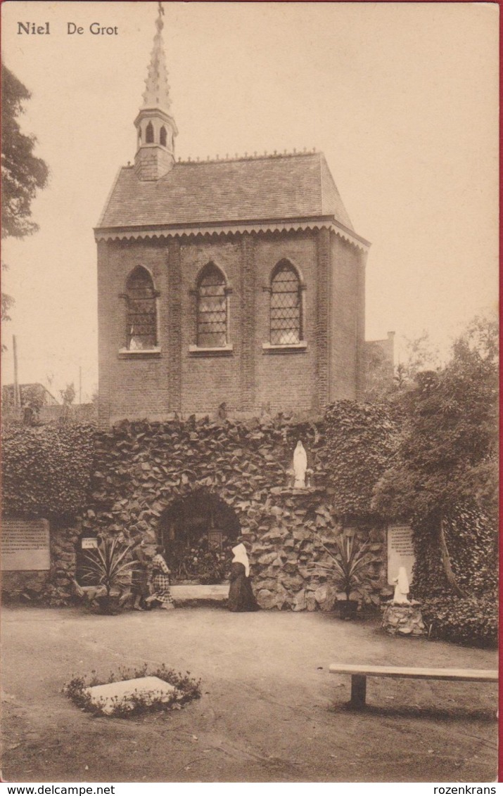 Niel Grot Van OLV O.L. Vrouw Van Lourdes Kapel Van St Sint Antonius La Grotte ZELDZAAM Geanimeerd (In Zeer Goede Staat) - Niel