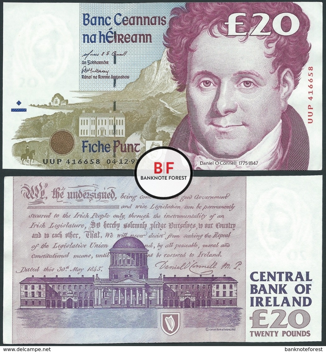 Ireland | 20 Pounds | 1998 | P.77b | UUP 416658 | XF+ - Ierland