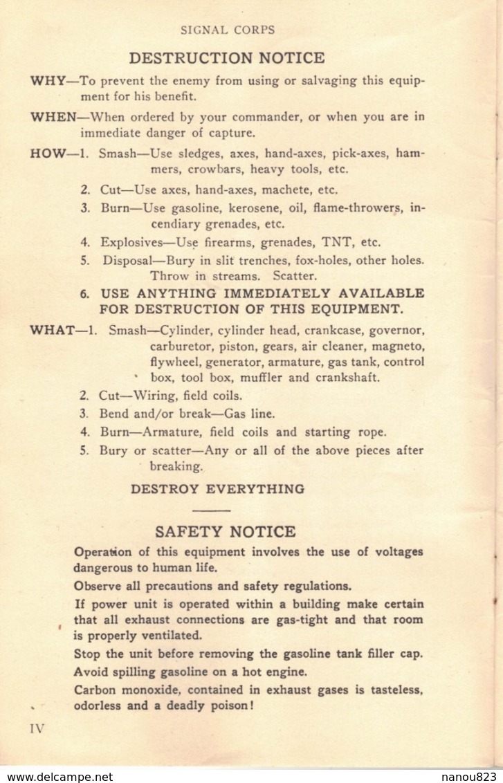 WASHINGTON OCTOBER 1943 WAR DEPARTMENT TECNICAL MANUAL POWER UNIT PE 77 D PUBLISHED BY CLIMAX ENGINEERING