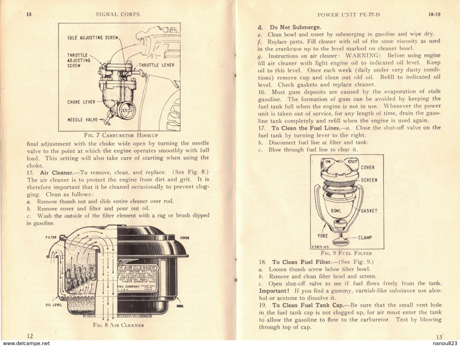 WASHINGTON OCTOBER 1943 WAR DEPARTMENT TECNICAL MANUAL POWER UNIT PE 77 D PUBLISHED BY CLIMAX ENGINEERING