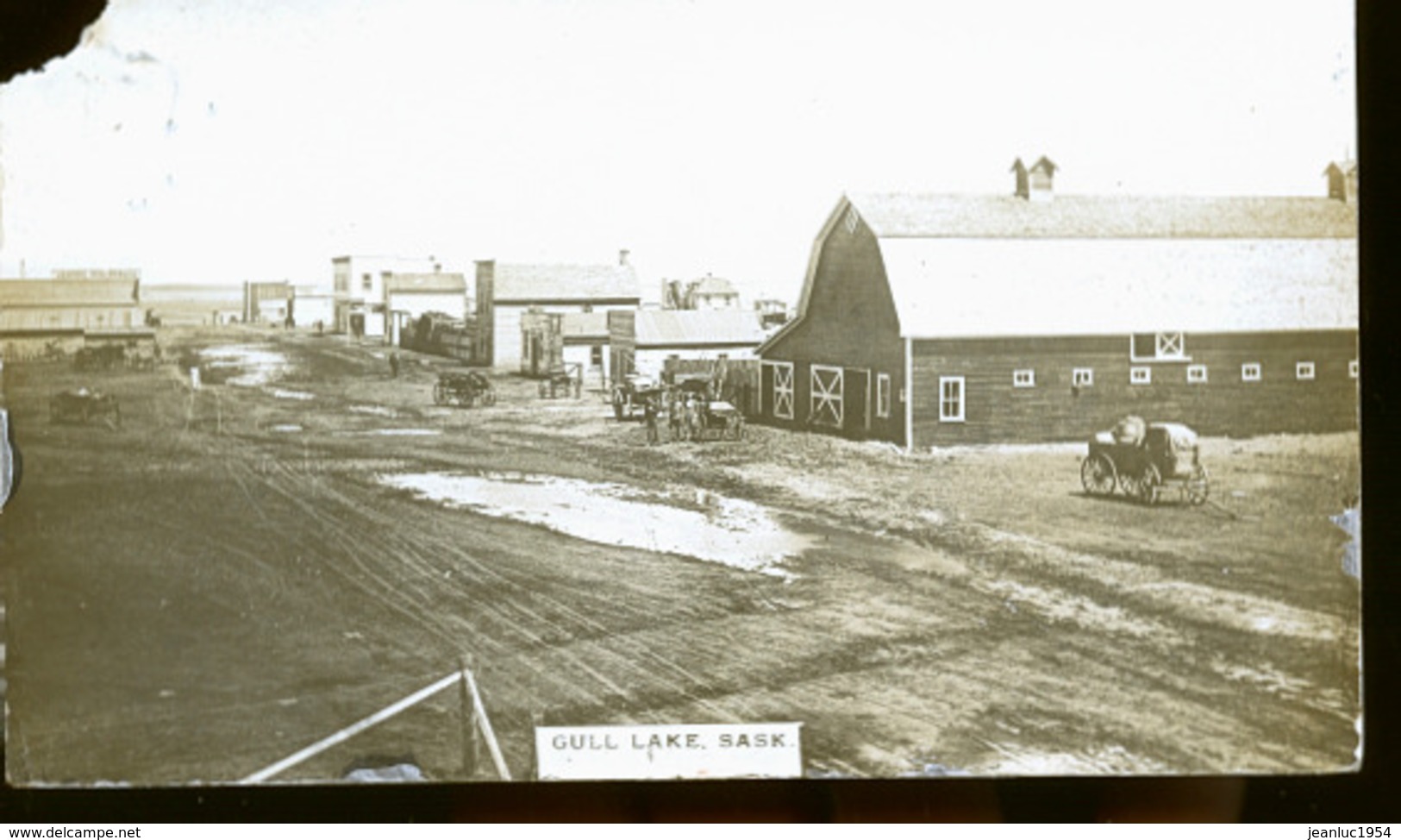 CANADA SHAUNAVON  EN 1922    PHOTO CARTE CONSTRUTION GULL LAKE SASK - Autres & Non Classés