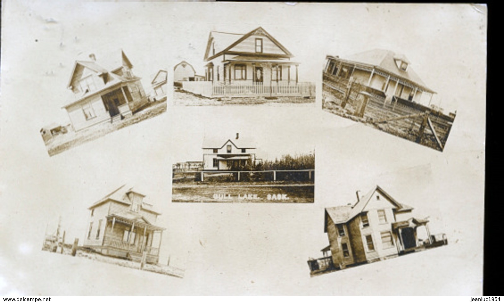CANADA SHAUNAVON  EN 1922    PHOTO CARTE CONSTRUTION GULL LAKE SASK - Autres & Non Classés