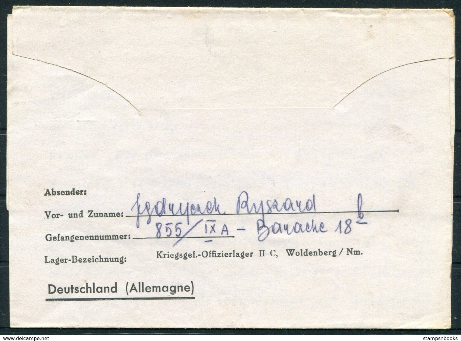 1943 Germany Kriegsgefangenenpost Polish POW Censor Oflag II C Dobiegniew / Woldenberg - Covers & Documents