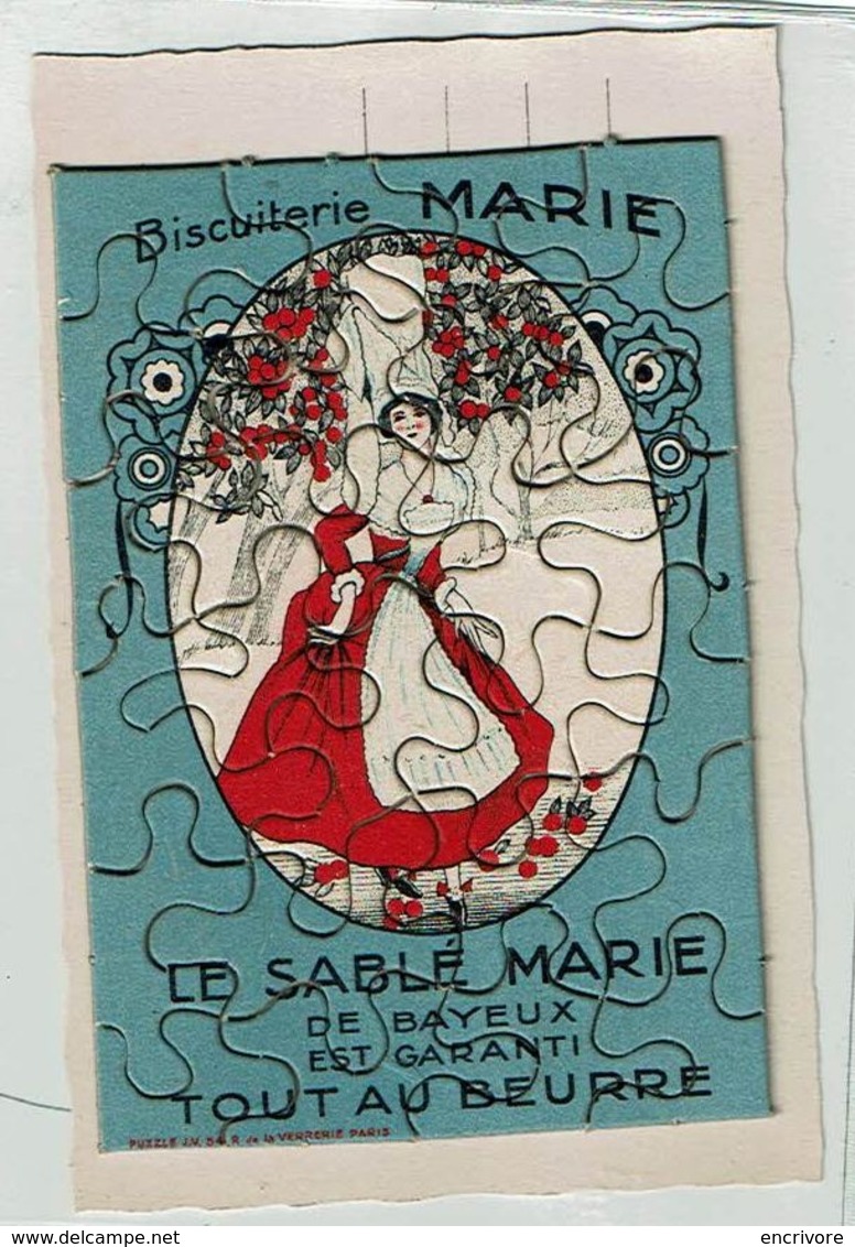 Puzzle Publicitaire Biscuiterie MARIE Sablé Marie De Bayeux - Advertising