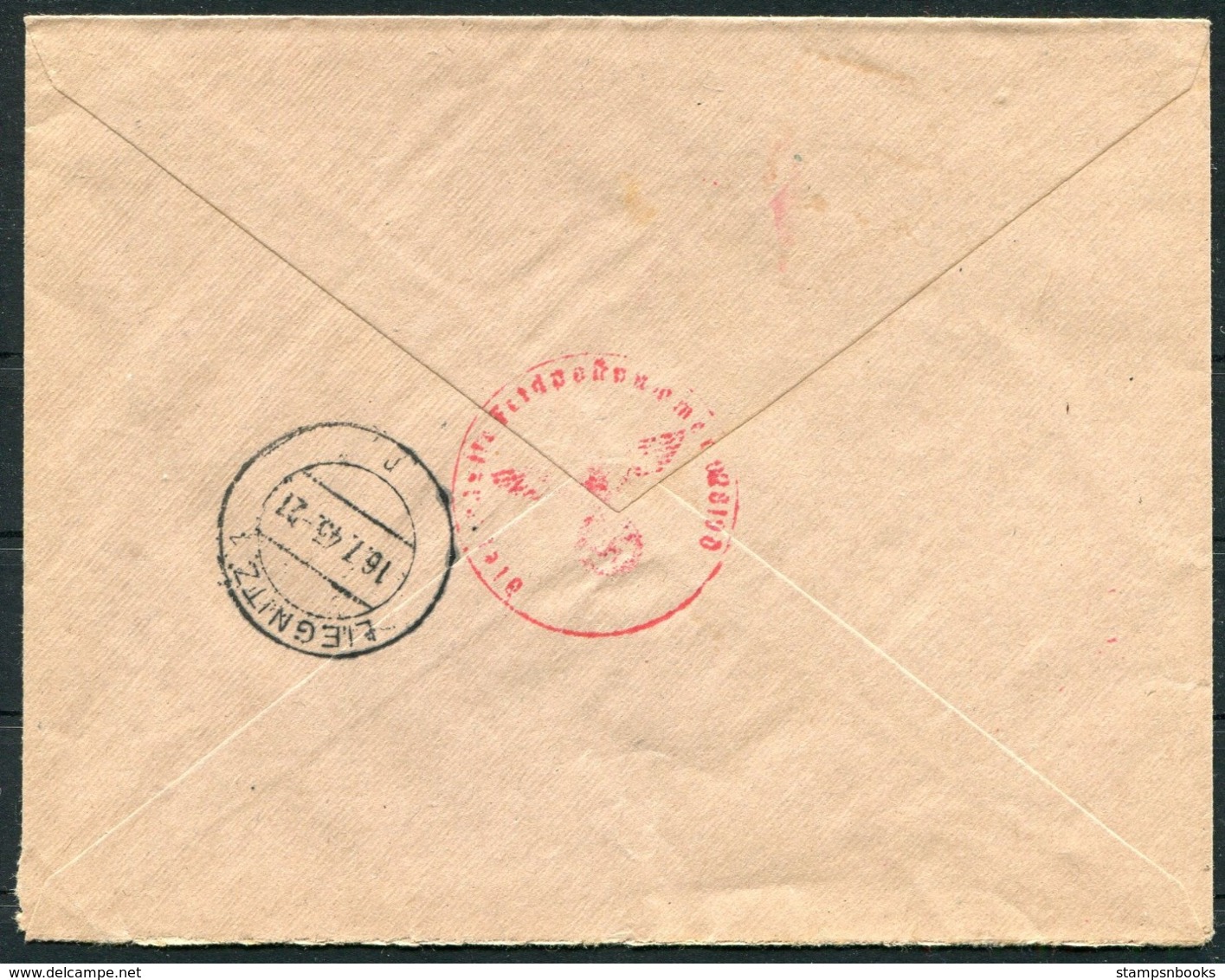 1943 Germany Einschreiben Feldpost Brief / Registered Fieldpost Cover - Liegnitz - Covers & Documents