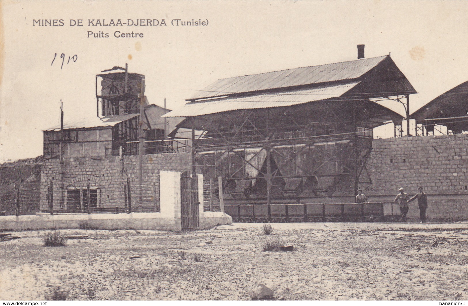 CPA TUNISIE - Kalâat Khasba (arabe : القلعة الخصبة), Anciennement Dénommée Kalâa Djerda - Les Mines - Puits Centre 1910 - Tunisia