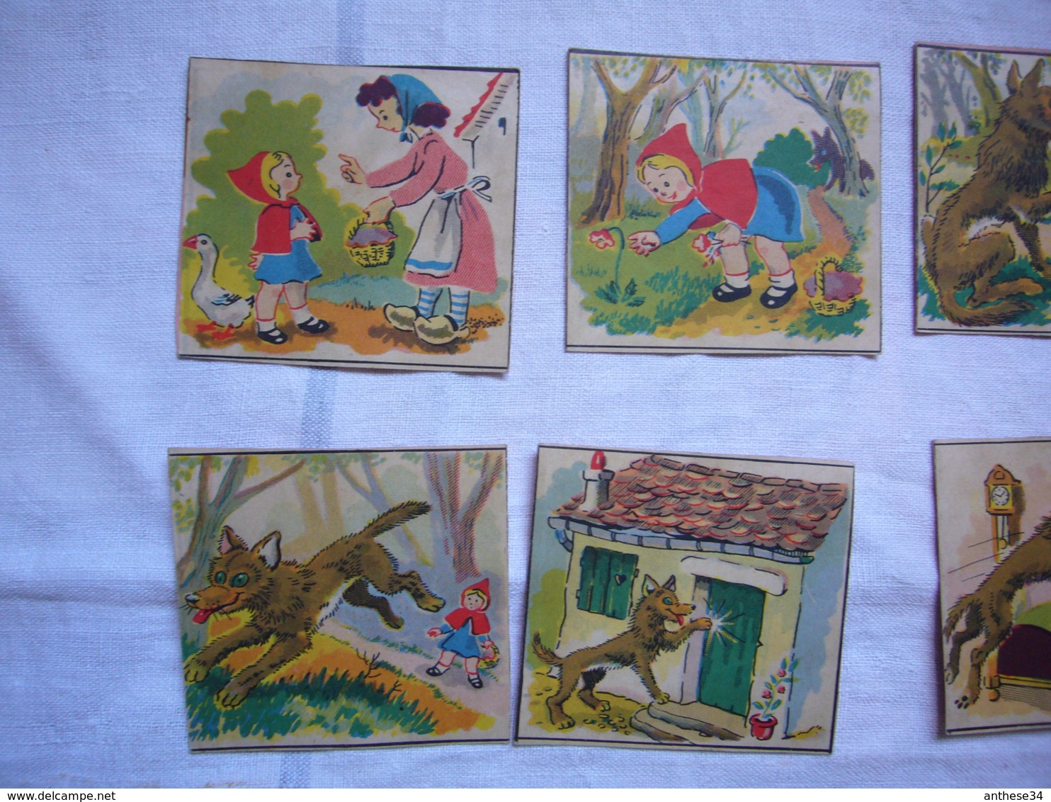 Lot De 12 Images Histoire Du Petit Chaperon Rouge Complète - Autres & Non Classés