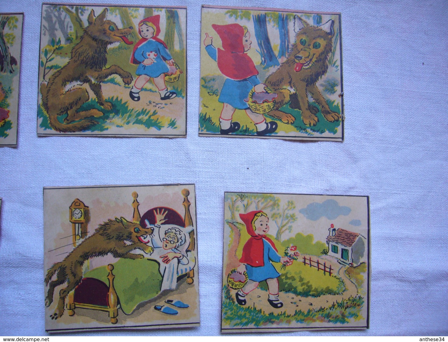 Lot De 12 Images Histoire Du Petit Chaperon Rouge Complète - Autres & Non Classés