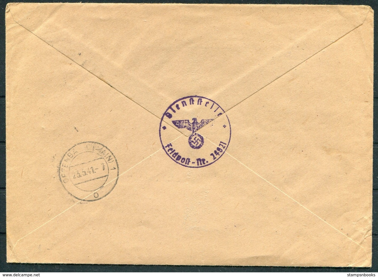 1941 Germany Einschreiben Feldpost Brief / Registered Fieldpost Cover - Wehrbezirkskommando Offenbach - Covers & Documents