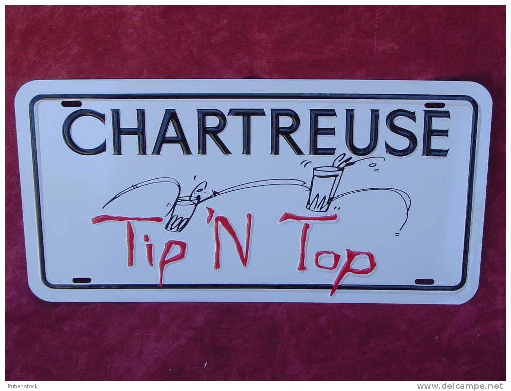 Plaque Métal "CHARTREUSE". - Plaques En Tôle (après 1960)