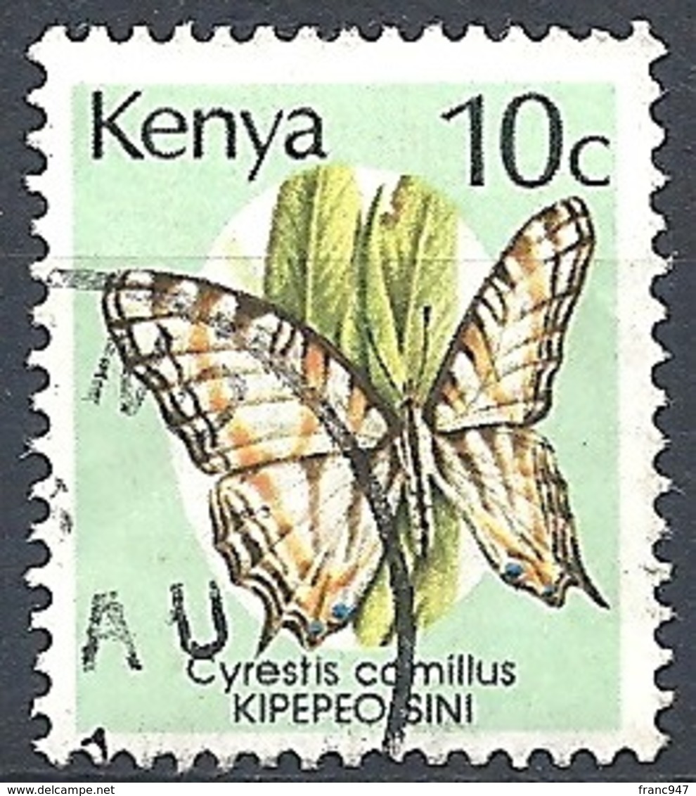 Kenya, 1989 Cyrestis Camillus, 10c # S.G. 434a - Michel 485 - Scott 424A USED - Kenia (1963-...)