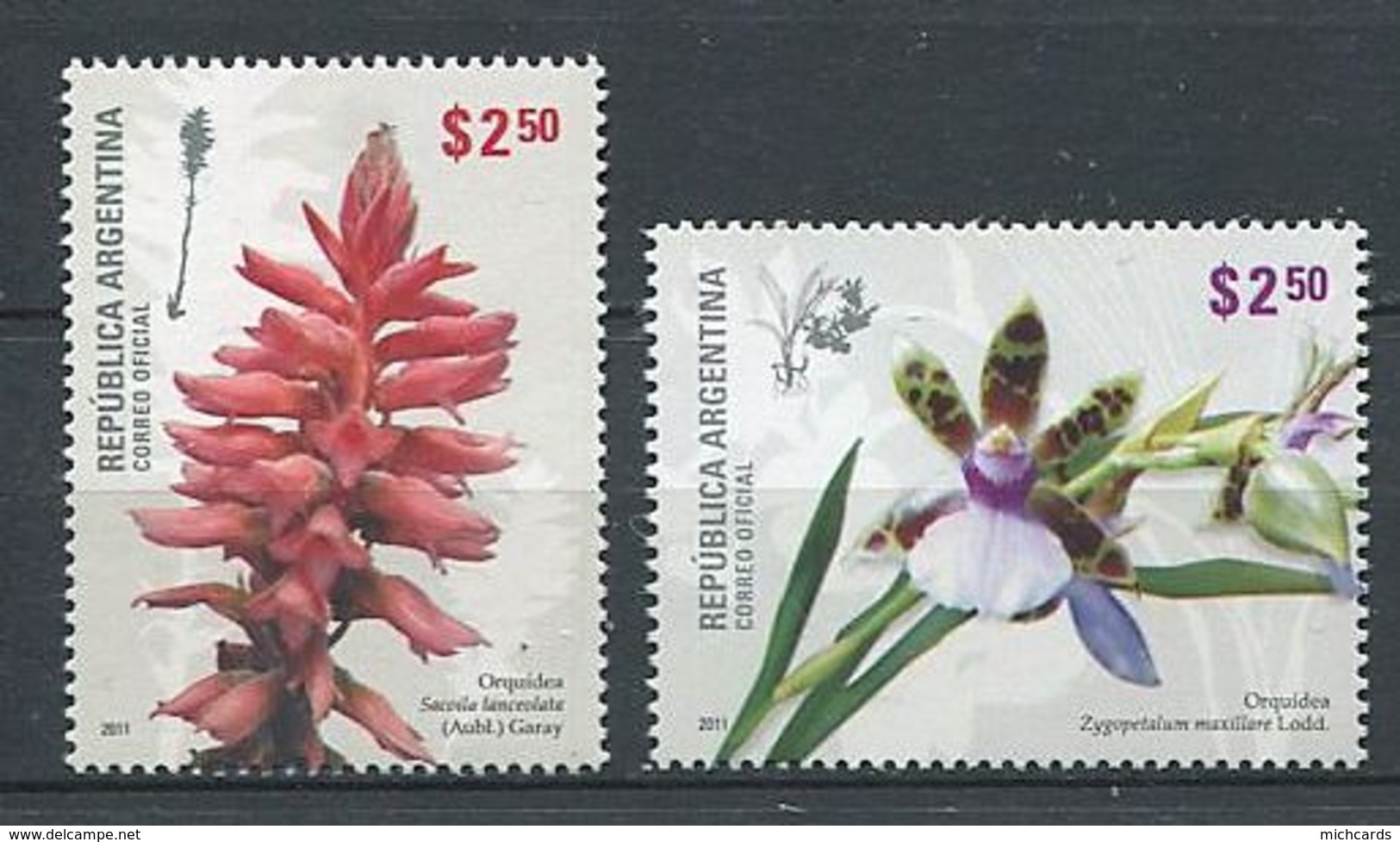 GER - ARGENTINE 2011 - Yvert 2923/24 - Fleur Orchidee - Neuf ** (MNH) Sans Trace De Charniere - Unused Stamps