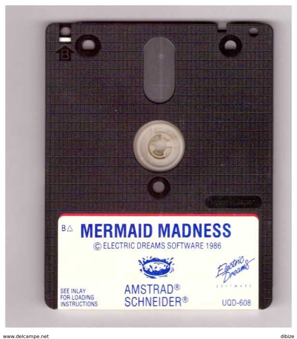 Informatique. Disquette 3 Pouces De  Jeu Pour Ordinateurs Amstrad CPC Et Scheider. Mermaid Madness. 1986. - Sonstige & Ohne Zuordnung