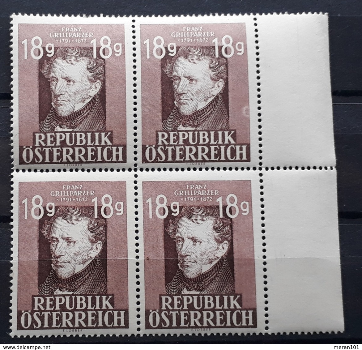 Grillparzer 1947, Plattenfehler SPINNENNETZ, Postfrisch - Unused Stamps