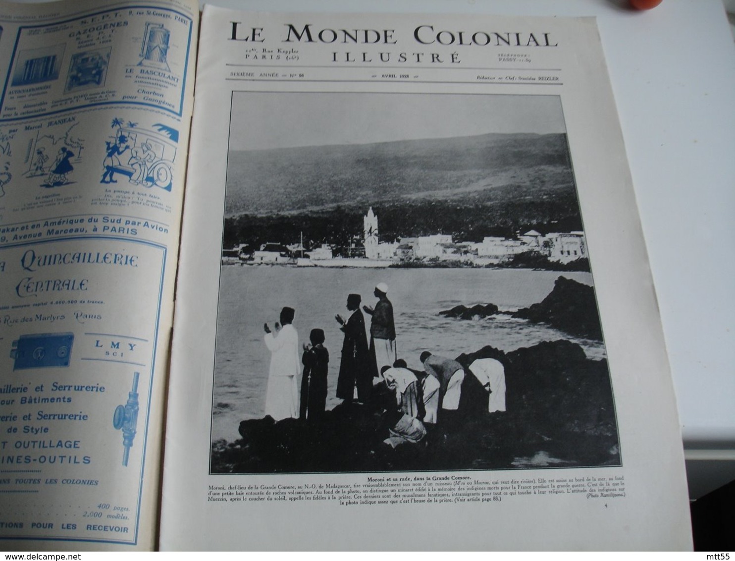 Comores  Moromi Guyane  Lattaquie   Dahomey  Eponges Tunisie  Le Monde Colonial 1928 - 1900 - 1949