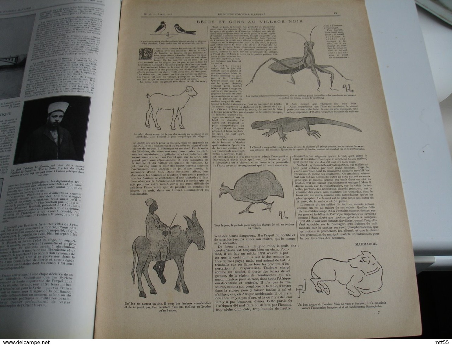 Comores  Moromi Guyane  Lattaquie   Dahomey  Eponges Tunisie  Le Monde Colonial 1928 - 1900 - 1949