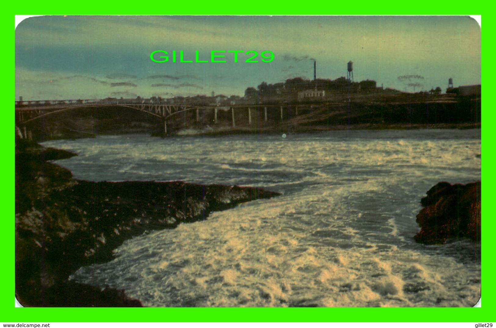 SAINT JOHN, NEW BRUNSWICK - RAPIDS AT REVERSING FALLS - TRAVEL IN 1967 - THE PHOTOGELATINE ENGRAVING CO - - St. John