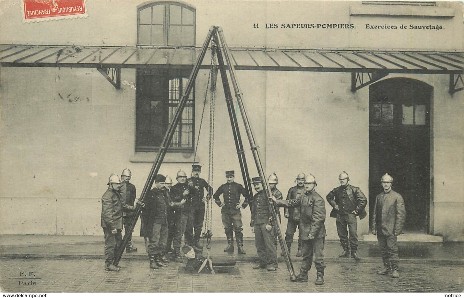 SAPEURS POMPIERS  - Exercices De Sauvetage. - Pompieri