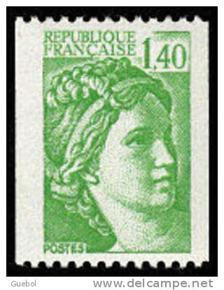 France N° 2157 ** Sabine De Gandon Le 1.40 Fr Vert De Roulette - Ungebraucht