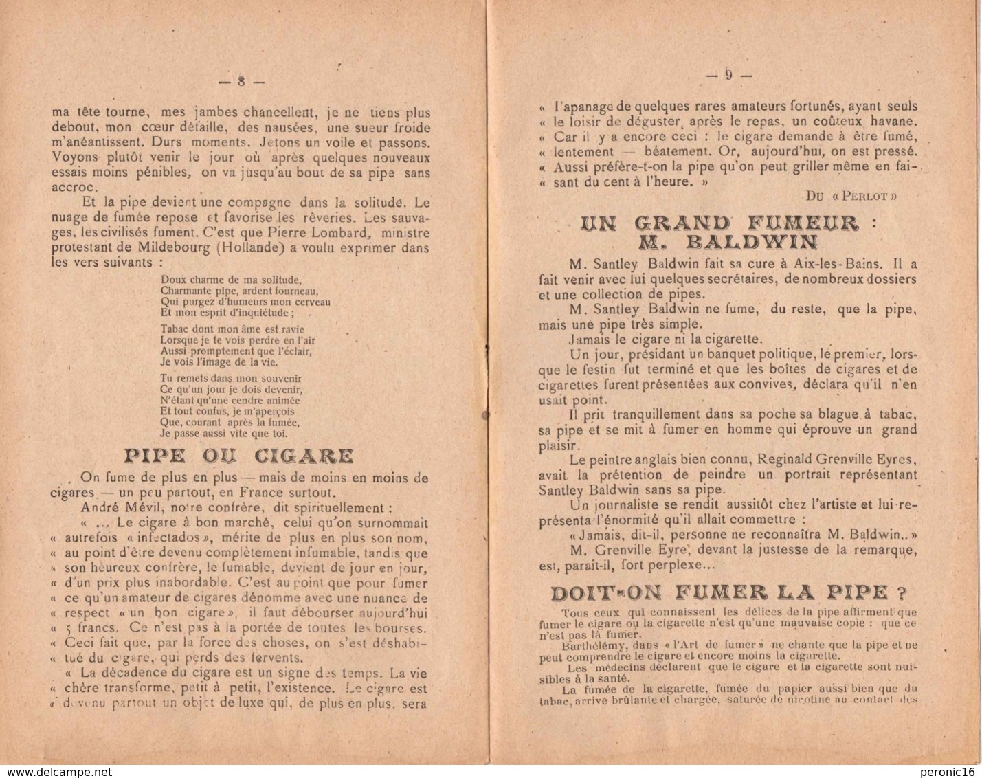 Revue Des Fumeurs N° 4 - Pipe TERMINUS - Documentos