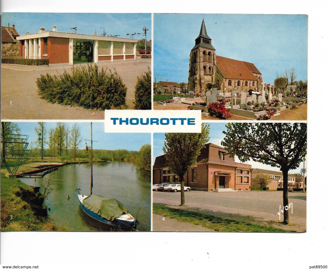 60 THOUROTTE N° 12-479 /Multivues : La Gare, N.D. De La Nativité, Bords De L'Oise Et Piscine, Ecole Mat./CPM Datée 1988 - Thourotte