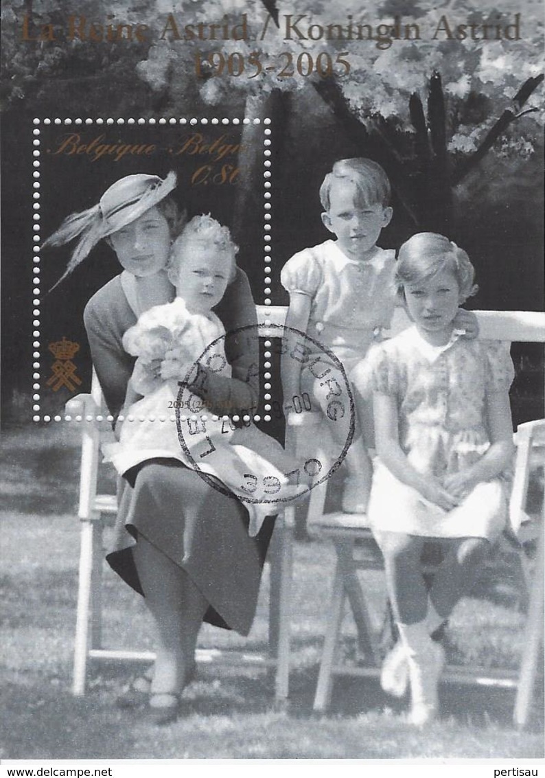 Koningin Astrid Met Kinderen - Oblitérés