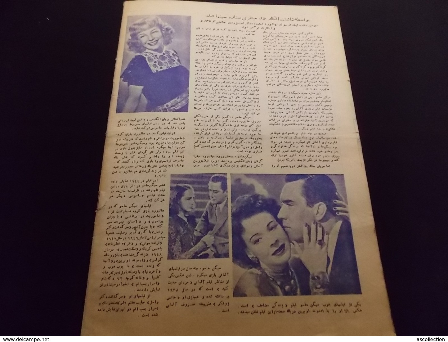 Magazine Circa 1950 Iran ECRIT EN PERSE Femme Iranienne Pub Radio Mullard Massey Harris Actrice Acteur Cinéma ... - Algemene Informatie