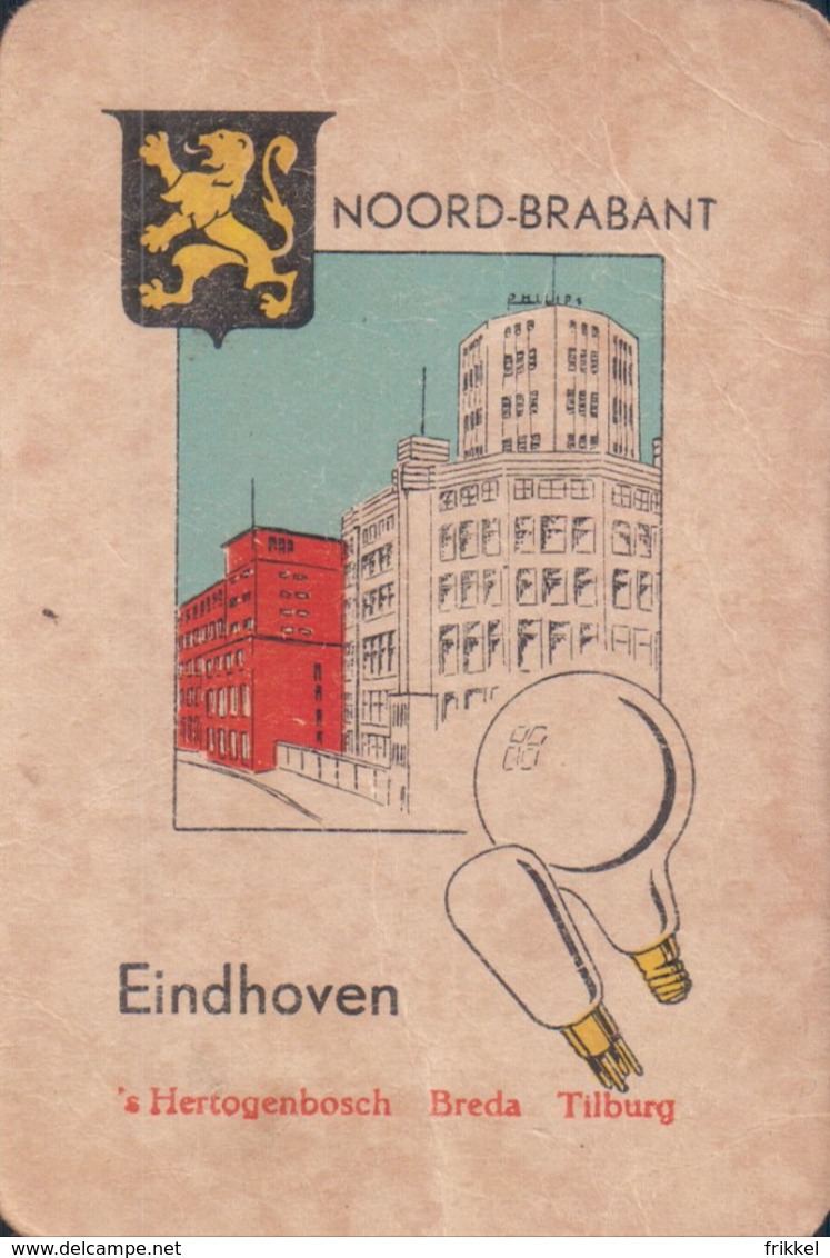 1 Oude Speelkaart Uit Steden Kwartet : Noord-Brabant : Eindhoven ( Lampen Philips ) - Andere & Zonder Classificatie