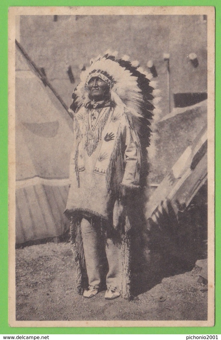 Chef Sioux BLACK HORN  (Souvenir De L'Exposition De Bruxelles 1935) - Indiaans (Noord-Amerikaans)