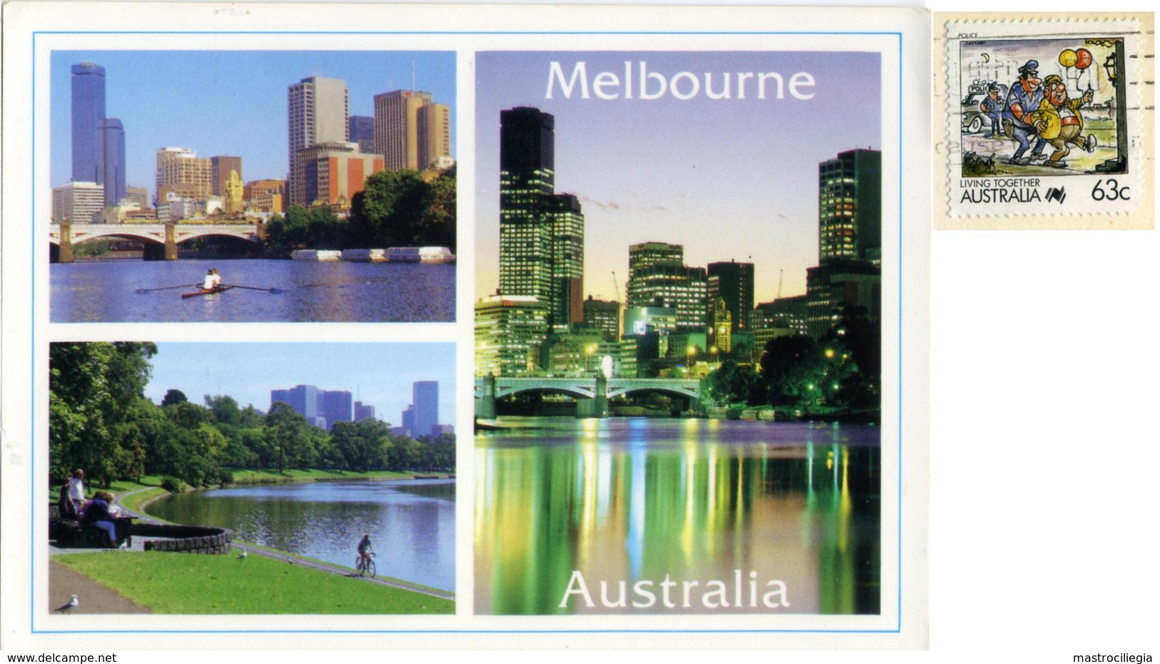 AUSTRALIA  MELBOURNE  Multiview  Yarra River  Nice Stamp Living Together - Melbourne